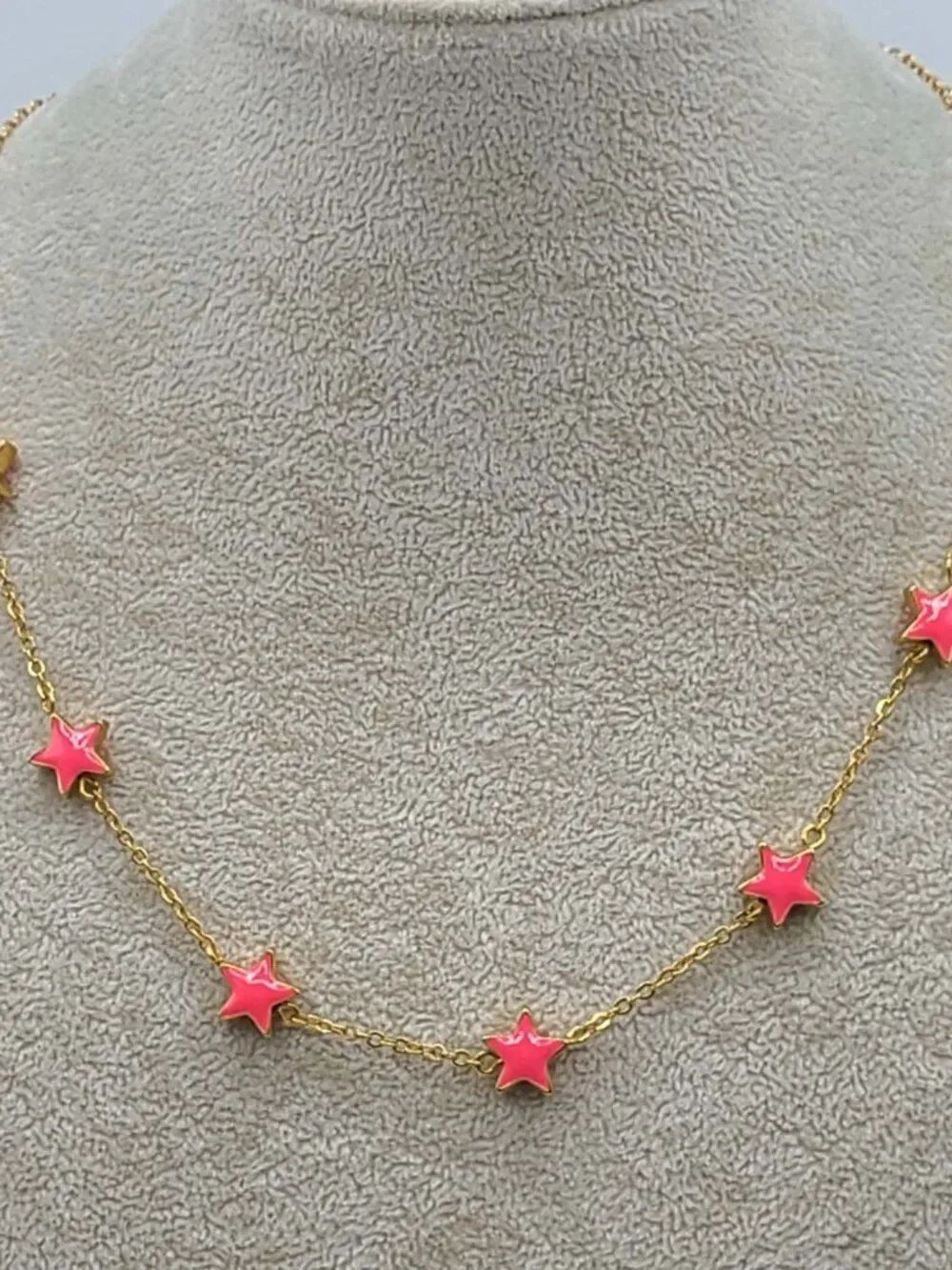 J Crew Orange Enamel Gold Tone Necklace